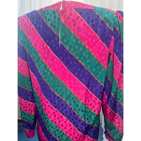 Epitome Dress Vintage 80s Secretarial Mod Dress Ladies Size MED - Picture 8 of 8